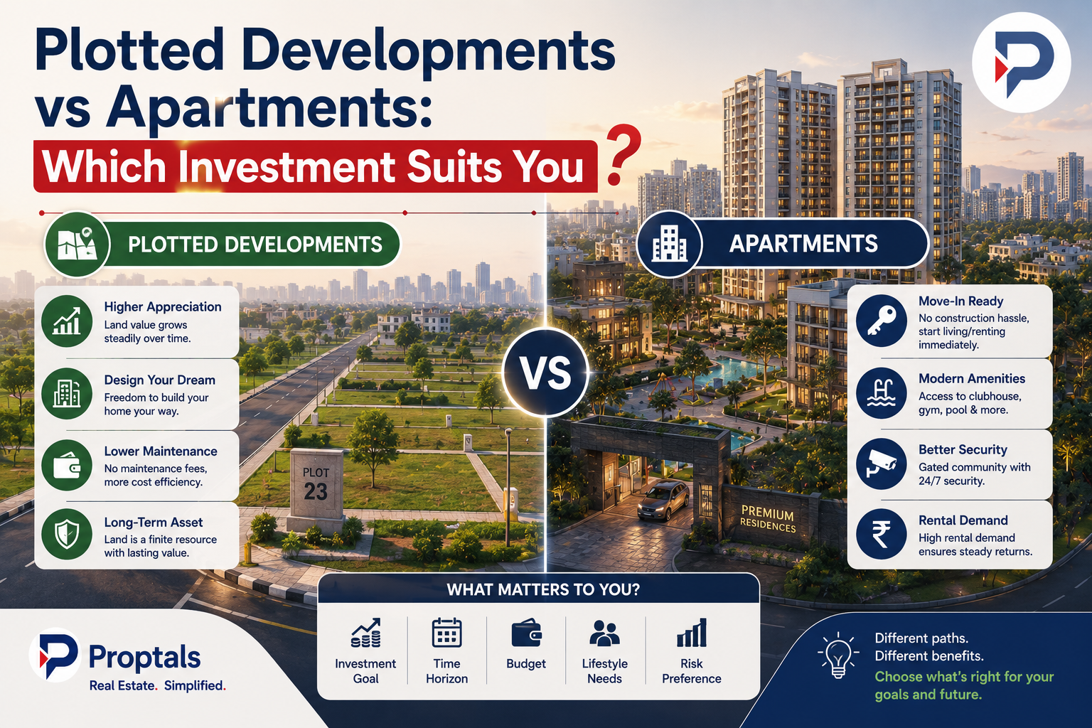 Plots vs Apartments in Bangalore: Which Investment Suits You?