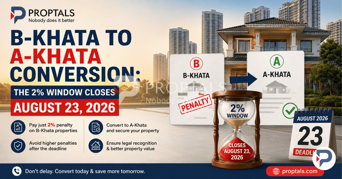B-Khata to A-Khata Conversion: The 2% Window Closes August 23, 2026